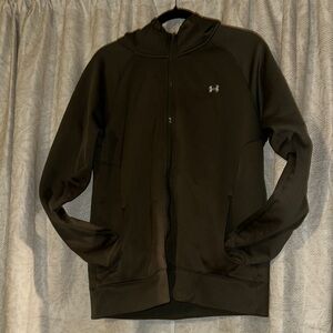 4/$15 women’s Hunter greenUnder Armour Black Zip-Up Hoodie Sz xl